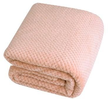 Solid Colour Soft Blanket Cotton Pink 200x230centimeter