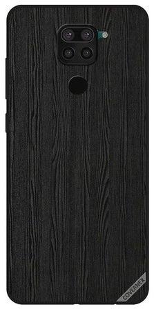 Wooden Pattern Protective Case Cover For Xiaomi Redmi Note 9 Black Multicolour
