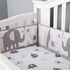 THE WHITE SHOP Bumper Cotton Crib Bedding Bumper Soft Pads Wrap Around Head Protector Guard for Nursery Bed (Color : A)