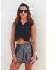 The Hipster Lift Me Up Crop Top Black Small