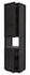 METOD High cab f micro w 2 doors/shelves, black/Voxtorp walnut effect, 60x60x240 cm - IKEA