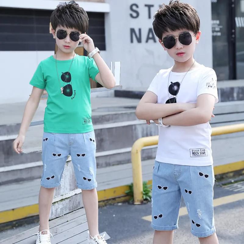 High quality Children Clothing Summer Boys Clothes T-shirt Shorts Costume Outfit Clothes For Boys Sport Suits