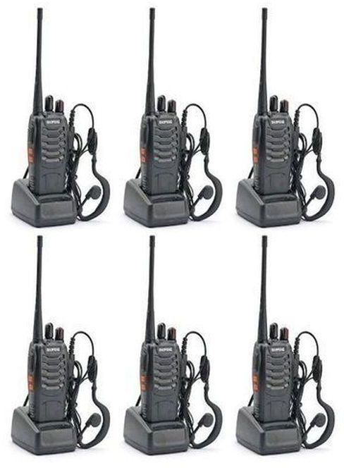 Baofeng Reliable Two-Way Radio BF-888S Walkie Talkie UHF 5W 16CH With EAR PIECE - 6 Pieces