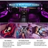 Sulfar Holahoney Interior Car Led Strip Light Upgrade Waterproof 4Pcs 48 Led Bluetooth App Controller Lighting Kits, Multi Diy Color Music Under Dash Car Lighting With Car Charger, Dc 12V