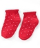 Honeyhap Premium Cotton Bamboo Anti Bacterial Ankle Length Socks Polka Dot Design Pack of 3 - Blue & Red