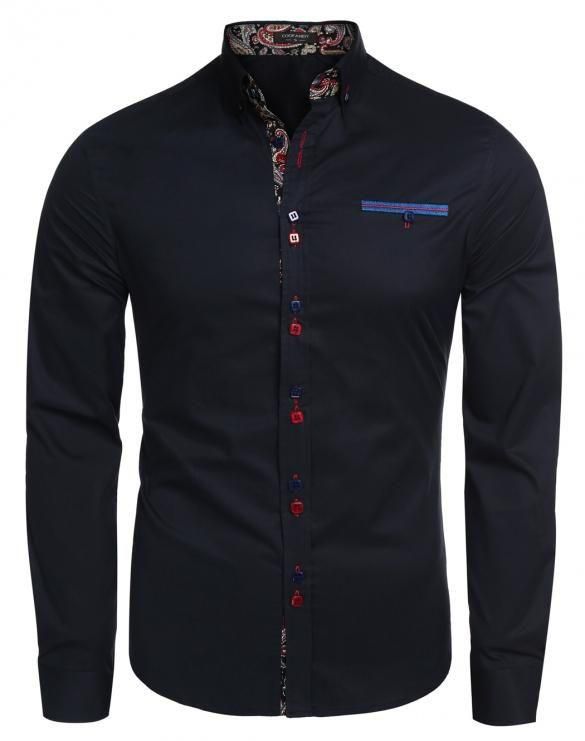 Shirt For Men , L , Blue ,  By  Coofandy