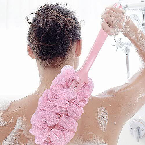 Generic - New Long Handle Hanging Soft Mesh Back Body Bath Shower Scrubber Brush Sponge
