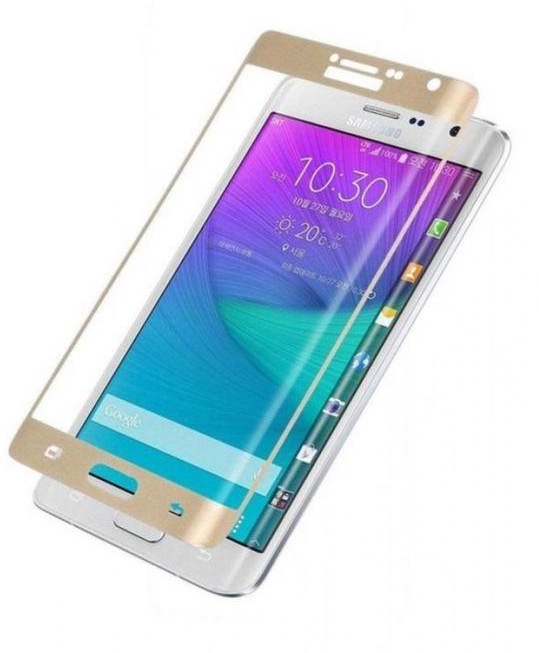 Generic Full Curve Glass Screen Protector For Samsung Galaxy Note Edge - Gold