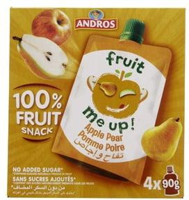 Andros Fruit Snack Apple Pear 4 x 90g