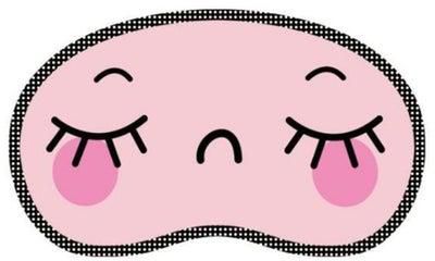 Funny Cartoon Sleeping Eye Mask Pink/Black/White