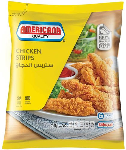 Americana chicken strips 750 g