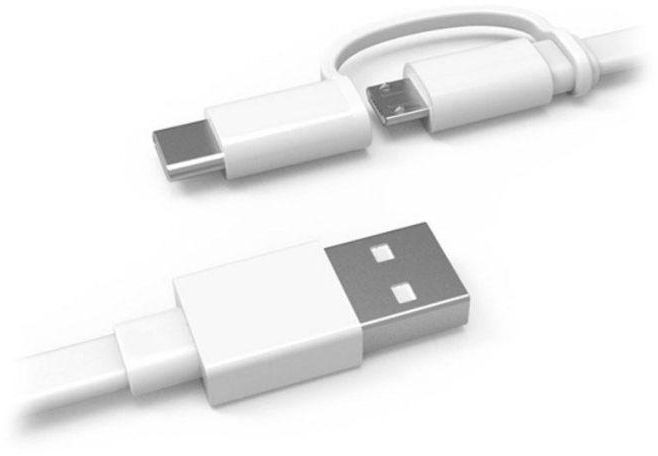 Huawei 2-in-1 Data Cable - USB Type-A To Micro USB & Type-C - White