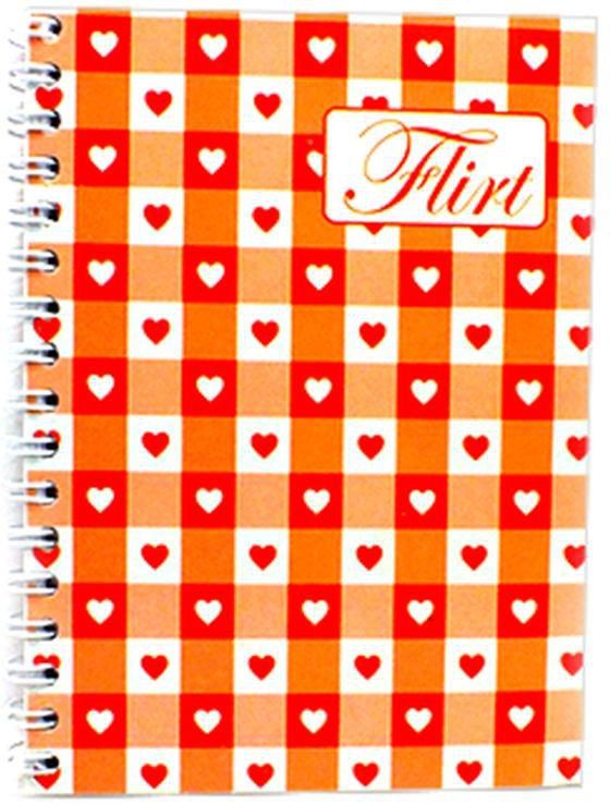 A6 Lined Notebook Orange/ White
