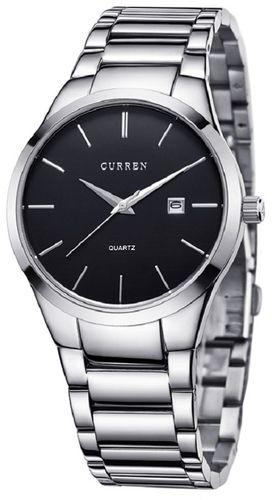 Curren Silver Stainless Steel Luxury Watch With Black Dials