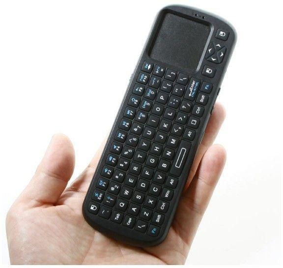 Ipazzport 2.4g Rf Mini Wireless Handheld Keyboard Touchpad With Smart Tv / Pc Remote Qwerty Led Light Computer Peripherals