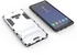 For Samsung Galaxy Note 9 - Cool Guard Plastic and TPU Hybrid Phone Case with Kickstand - Silver