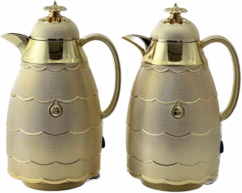 Home Maker Tea And Coffee Vacuum Flask Set SPD-G Gold 1L+1L 2 PCS
