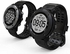 Generic Uwear UW80C OLED 1.2 inch IP68 Heart Rate Monitor GPS Compass Sport SmartWatch Black