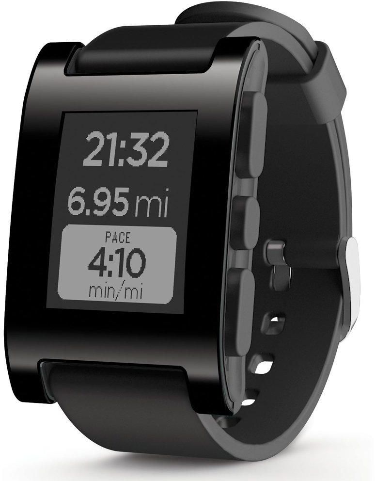 Pebble Smart Watch for iPhone and Android (Black)