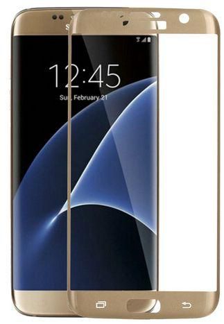 3D full Screen Surfaces Tempered Glass Screen Protector 0.2mm for Samsung Galaxy S7 Edge GHM01 Gold