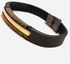 Hanso Metal & Leather Bracelet – Black
