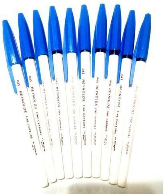قلم جاف 10أقلام فرنساوى أزرق