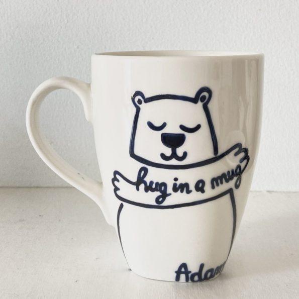 ‘Hug in a Mug’ Handpainted Mug
