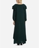 ELMA Ruffle Shoulders Maxi Dress - Dark Green
