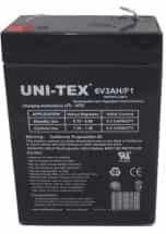 Unitex Rechargeable Acid Battery, 6 Volt, Black- 6V3AH-F1