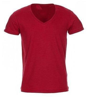 Fashion V - Neck T-shirt- Red