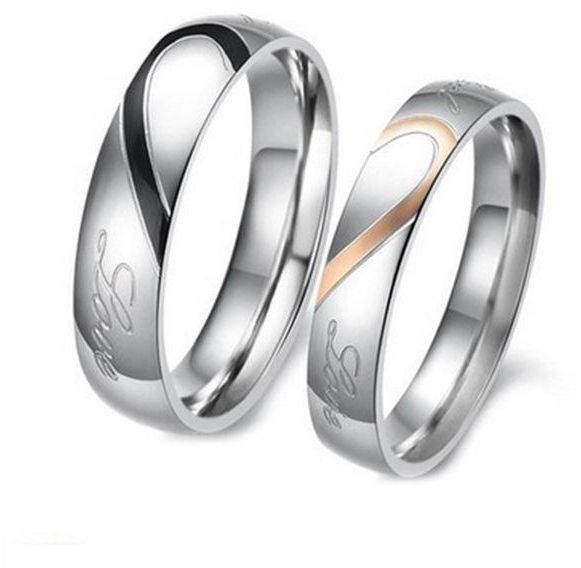 Mysmar Titanium Couple Wedding Band Ring Set [MM111]