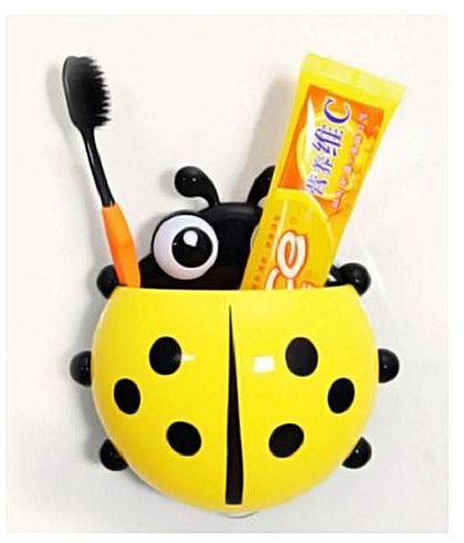 Ladybug Toothbrush Holder - Yellow