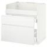 METOD / MAXIMERA Base cb f HAVSEN snk/3 frnts/2 drws, white/Sinarp brown, 80x60 cm - IKEA