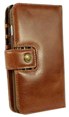 Alston Craig Genuine Magnetic E-Scape Wallet Case (with Rfid Blocking) for iPhone 6 Plus / iPhone 6s Plus Brown