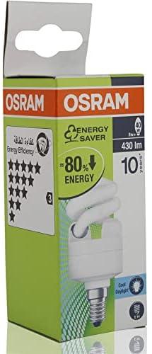OSRAM DULUX SUPERSTAR MINI Daylight CFL Bulb | 8W 865 E14 ESMA APPROVED | Compact fluorescent integrated | Pack of 20