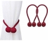 2-Piece Solid Design Magnetic Curtain Holder Red 45cm