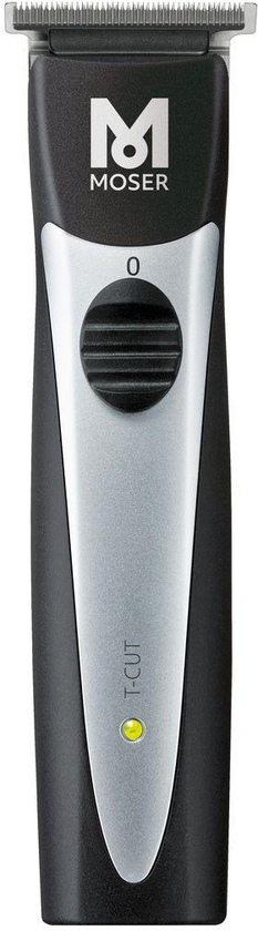 Moser T-Cut Professional Cordless Trimmer with T-Blade - Black/Silver