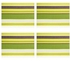 Generic Table Mat - 45cm x 32cm - 6Pcs - Stripped Green