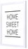 Wooden Frame Home Sweet Home Wall Art White/Black 33x43centimeter