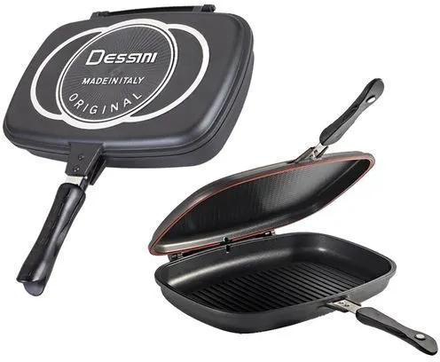 LIMITED OFFER Dessini 36cm Double Sided Frying Pan - Black  Kitchen & Dining room appliances