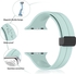 TenTech Silicone Magnetic Sports Band For Apple Watch Ultra/Ultra 2, Size 49mm 45mm 44mm 42, Soft Band For IWatch Series 9/8/7/6/5/4/3/2/1/SE - Mint Green