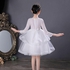 Fashion Elegant Girls Party Dress Girl Princess Dress Wedding Gown White +Crown For Free