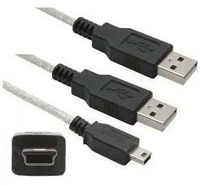 Switch2com 2-WAY USB 2.0(M) TO MINI 5 PIN CABLE (Black)