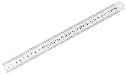 Generic Stainless Steel Metal Ruler 30cm Straight Ruler Measurement Double Sided For Sewing Foot Sewing &amp; School Stationery