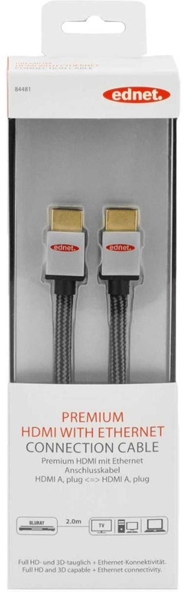 Ednet USB To HDMI Data Sync And Charging Cable 2m Black