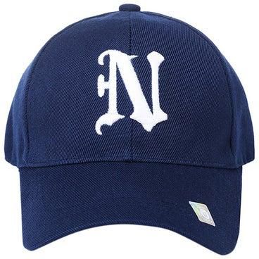 Letter Embroidered Baseball Cap Blue
