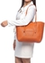 Etienne Aigner 900340-820 Bombe Convertible Pebble Tote Bag for Women - Leather, Tangerine