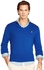 Polo Ralph Lauren Blue Cotton V Neck Pullover Top For Men