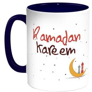 Ramadan Kareem Printed Coffee Mug Blue/White