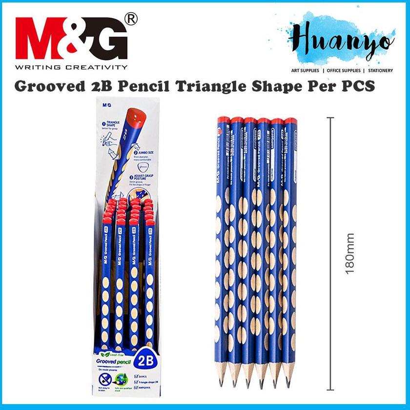 M&amp;G Grooved Pencil 2B Triangle Shape Per PCS AWPQ0915